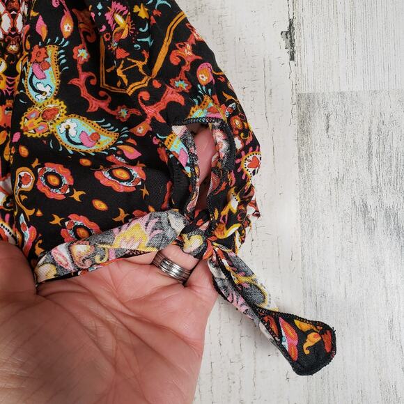 Oddi Multicolor Printed Scoop Neck Short Sleeve Maxi Dress Women's Size 3XL - Picture 7 of 16